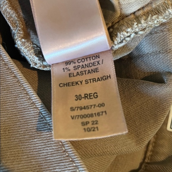 Gap | 2022 Tan Cheeky High Rise Straight Denim Jeans Size 10 Fall Neutral - Picture 9 of 13